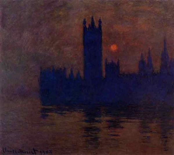 Houses of Parliament, Sunset , 1900