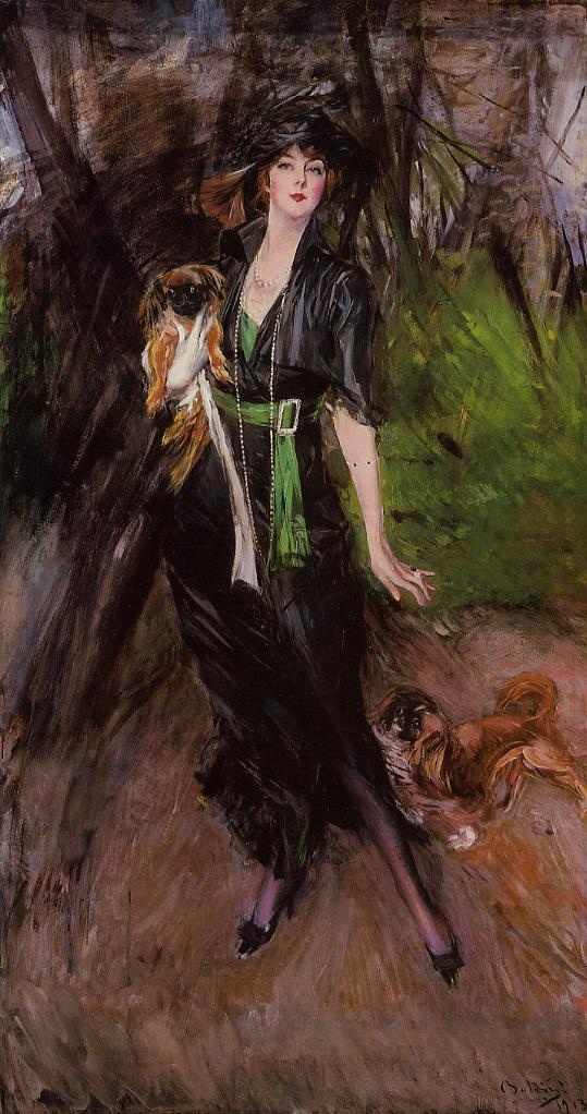 Portrait of Lina Bilitis, with Two Pekinese