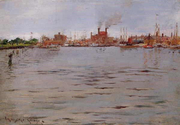 Harbor Scene, Brooklyn Docks