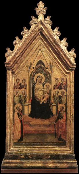 Madonna and Child Enthroned with Angels and Saints