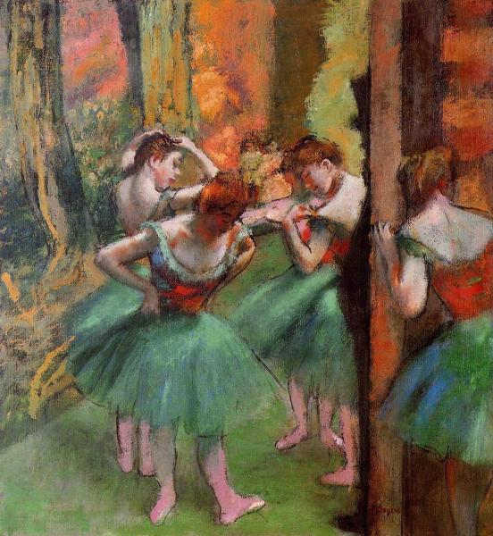 Dancers, Pink and Green 1