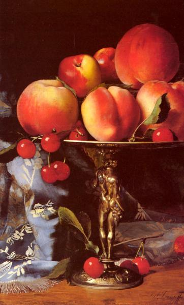 Still Life with Peaches, Plums and Cherries