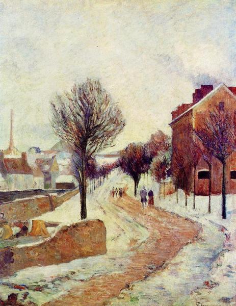 Suburb under Snow