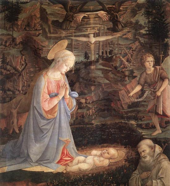Adoration of the Child with Saints 1