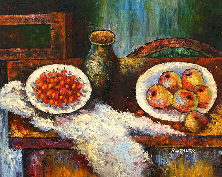 A Table with Fruit and other Objects