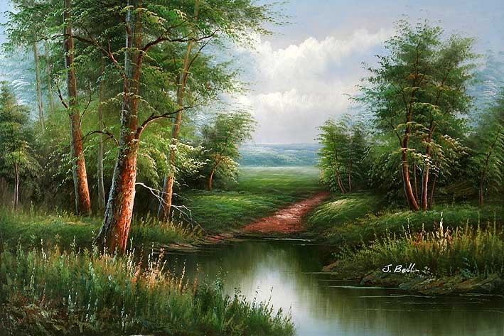 Path through Nature to the River