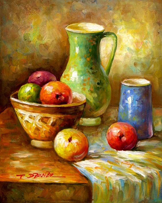 Still Life with Pottery and Fruit Pieces