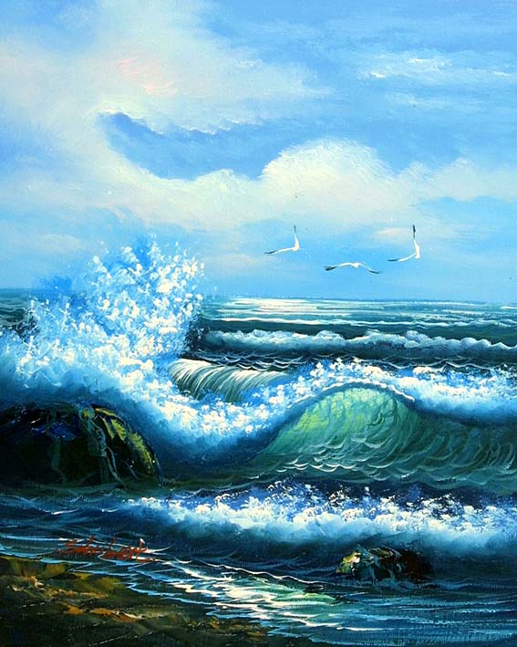 Blue-Greenish Breakers