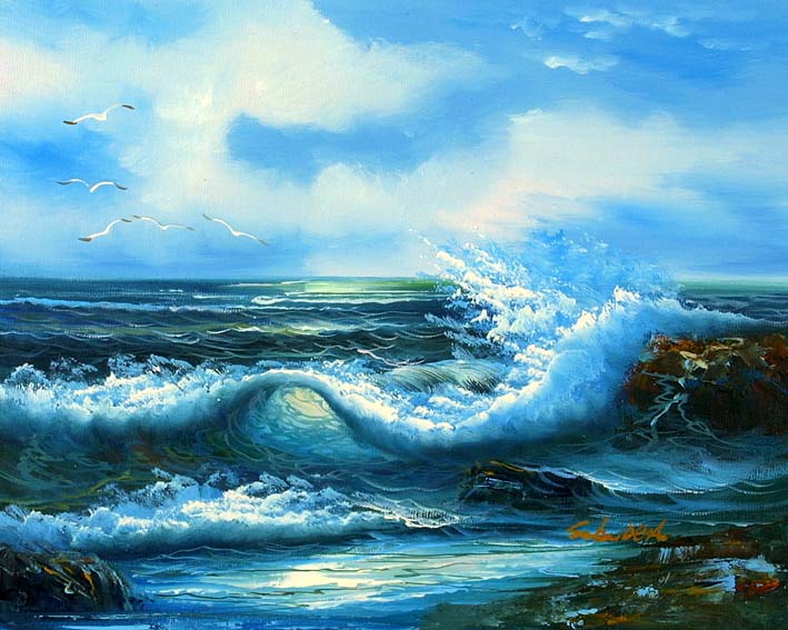 Blue-Greenish Breakers