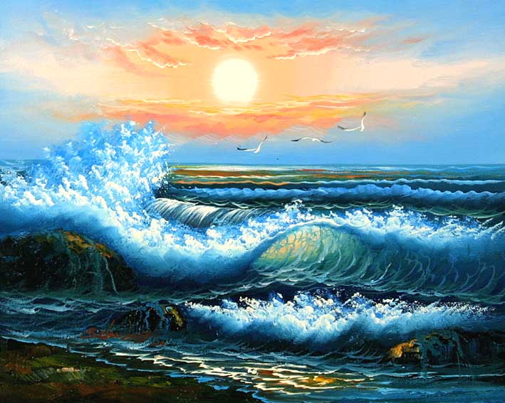 Blue-Greenish Breakers