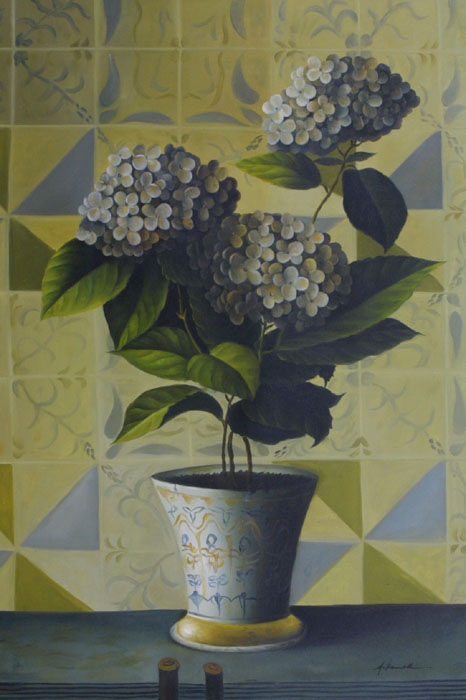 Geraniums In A Flowerpot