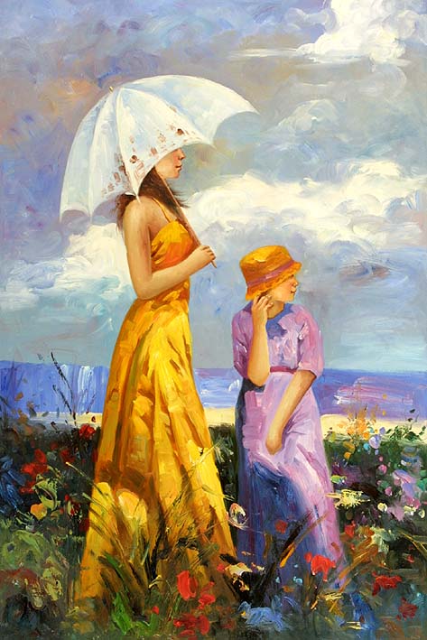 Sisters Among Dune Flowers