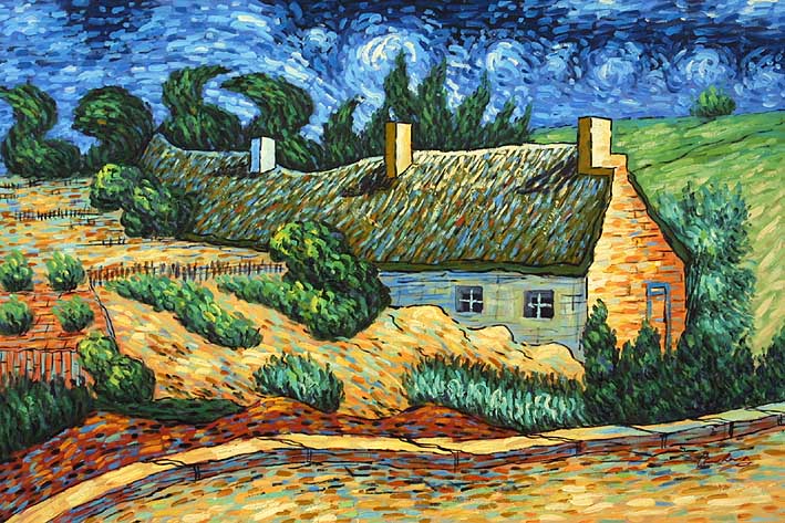 Cottages with Thatched Roofs