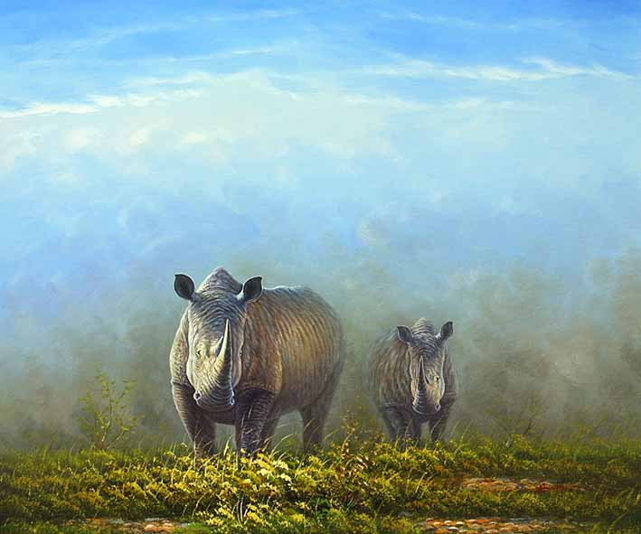Rhinoceros Couple