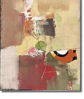 Village , big abstract oil painting for Home Decor