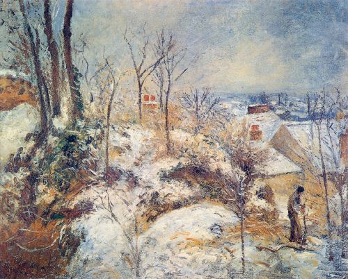 Cottage at Pontoise in the Snow