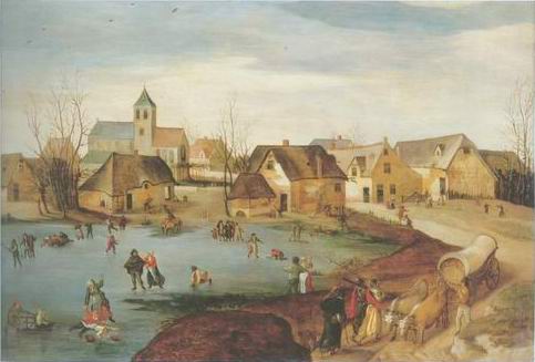 winter village landscape