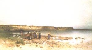 Bay of Lake Balaton with the Shores of Akarattya 1885