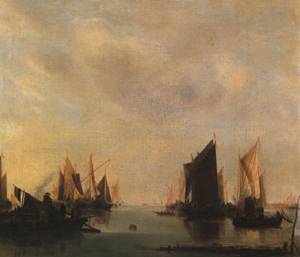 Coast Scene With Numerous Vessels