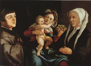 Madonna Of The Daffodils With Donors Epitaph