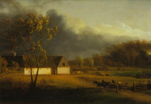 A Storm brewing behind a Farmhouse in Zealand 1793