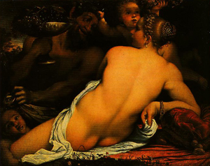 Bacchante with a Satyr and Two Cupids