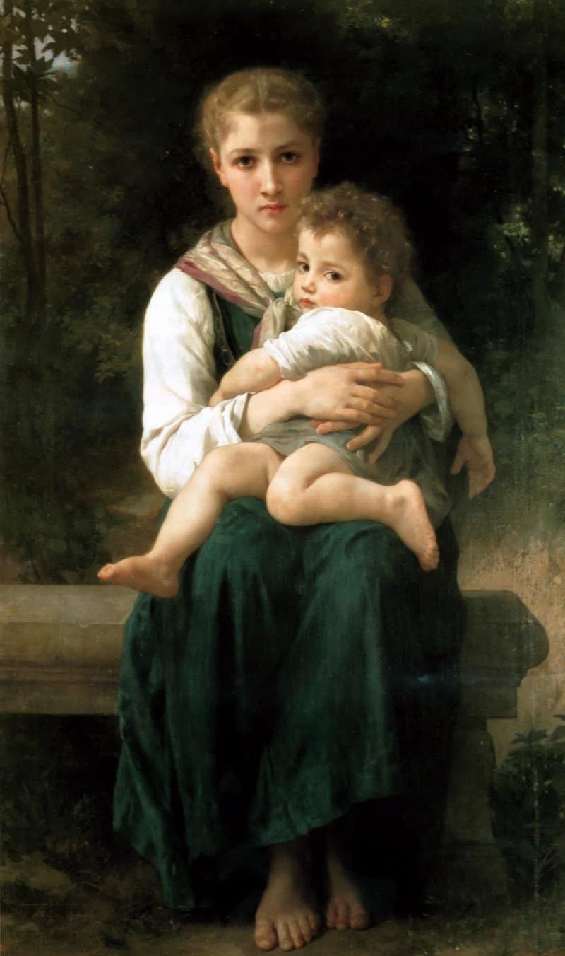 A little Coaxing - Oil Painting Reproduction