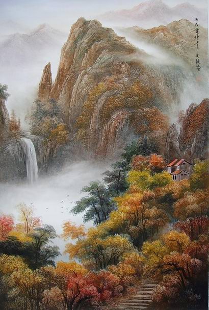 August painting, a Chinese ink style paintings reproduction