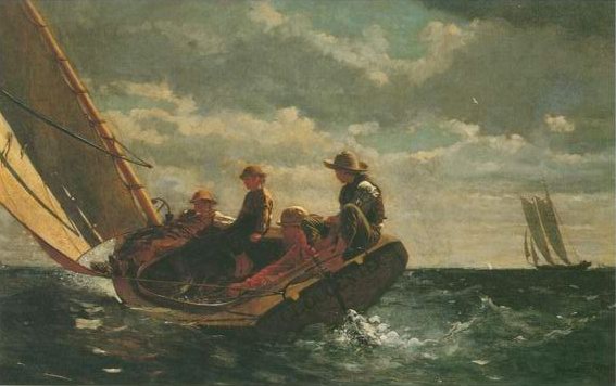 Breezing Up (a fair wind) painting, a Winslow Homer paintings reproduction, we never sell Breezing