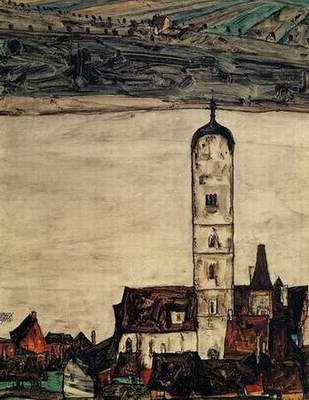 Church in Stein on the Danube painting, a Egon Schiele paintings reproduction, we never sell Church