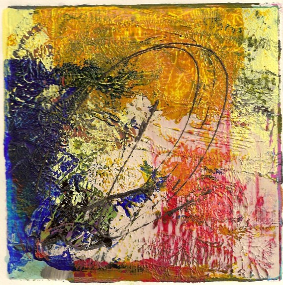 Fine Art Shack and Art by Us Present Rothko Tribute Burgandy and Gold Painting - Original Fine Art