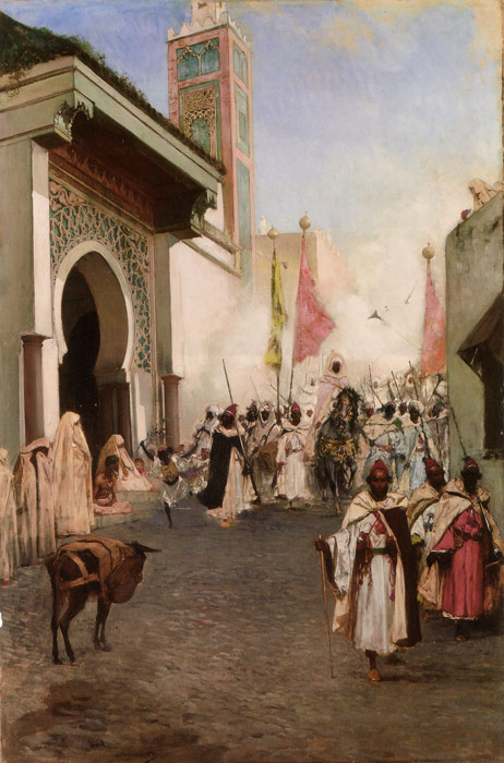 A group of poeple on the street