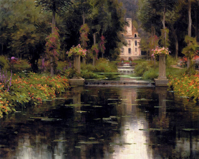 Knight Oil Painting Reproduction - View Of A Chateaux