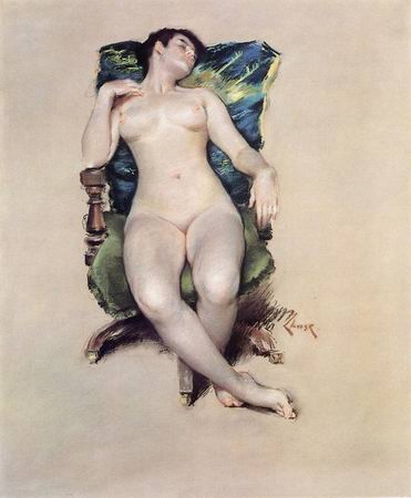 Nude Resting painting, a William Merritt Chase paintings reproduction, we never sell Nude Resting