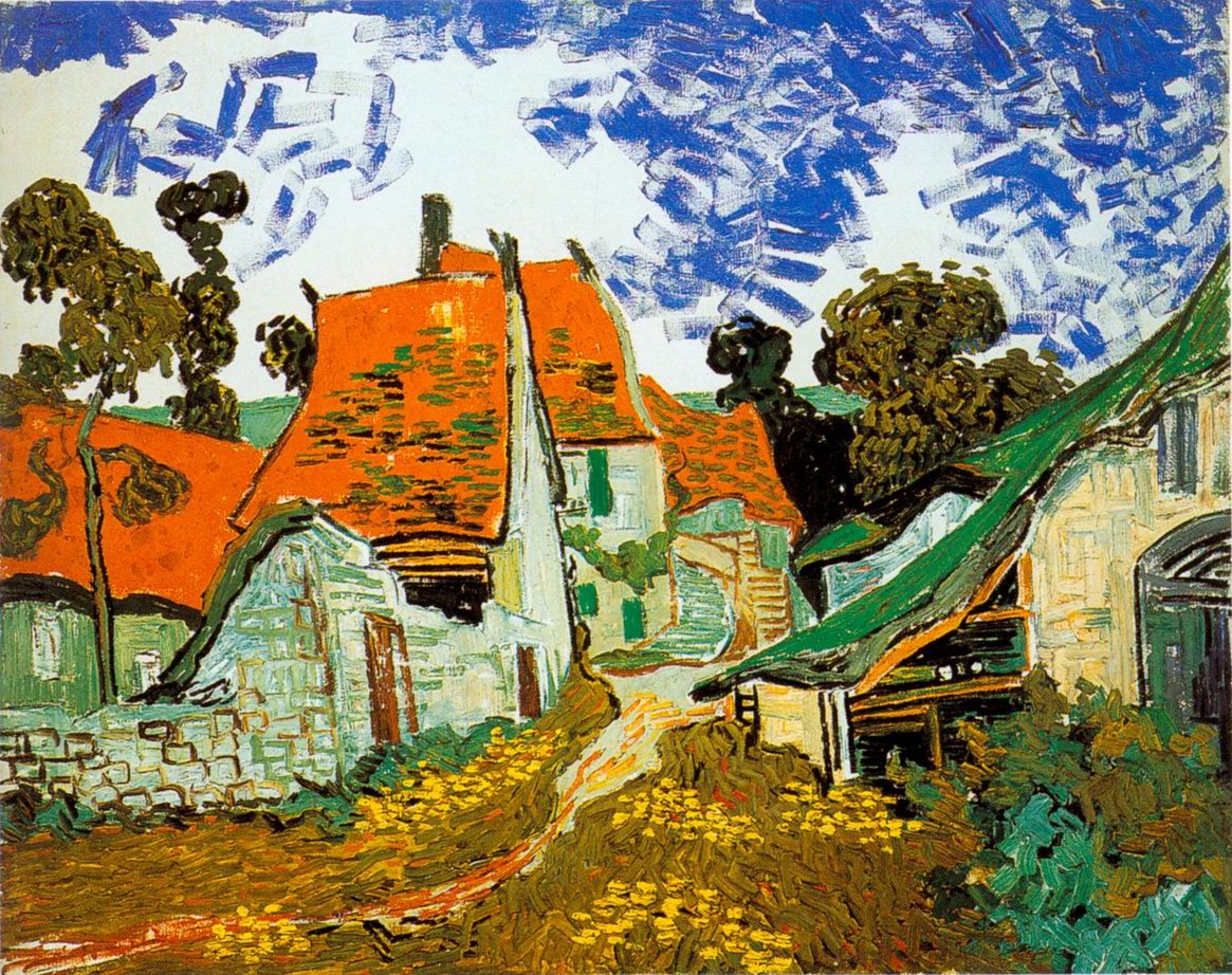 Red Village painting, a Vincent Van Gogh paintings reproduction