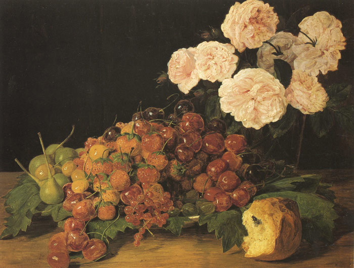 Waldmuller Oil Painting Reproductions- Stilleben mit Rosen,