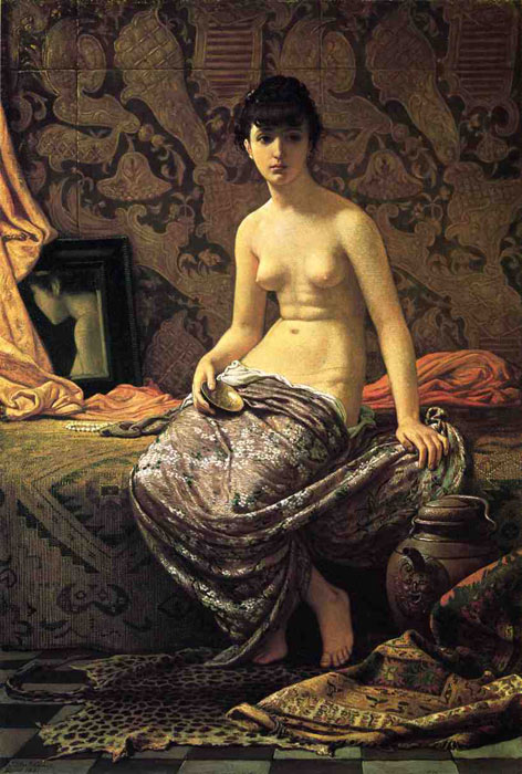 Elihu Vedder Oil Painting Reproduction - Roman Model Posing