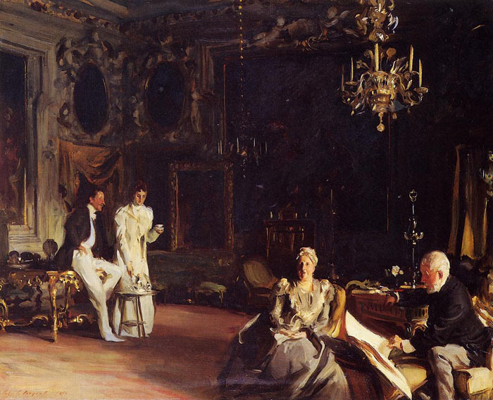Oil Painting Reproduction of Sargent- An Interior in Venice
