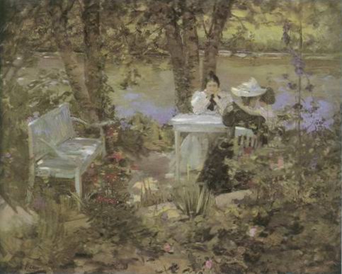 A Garden in France painting, a John Lavery paintings reproduction, we never sell A Garden in France