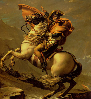 Bonaparte crossing the Alps painting, a Louis David paintings reproduction