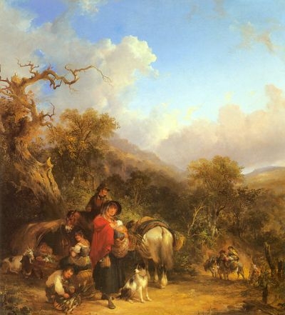Cattle By A Stream - Oil Painting Reproduction