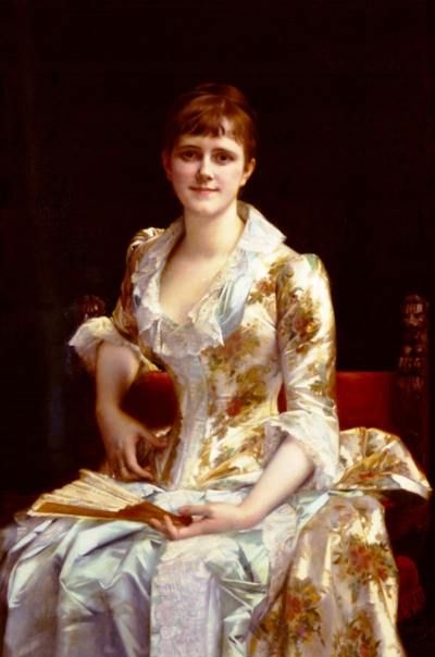 Girl in the Woods - Oil Painting Reproduction