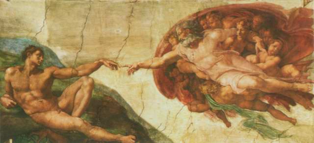 La Creazione di Adamo, the Creation of Adam painting