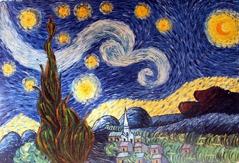 Starry Night painting, a Vincent Van Gogh paintings reproduction, we never sell Starry Night poster