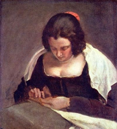 The Needlewoman - Oil Painting Reproduction