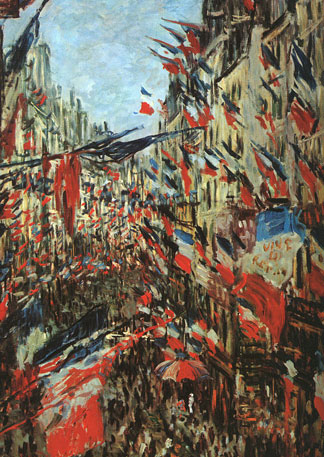 The Rue Saint-Denis, 30th of June,1878 painting, a Claude Monet paintings reproduction, we never