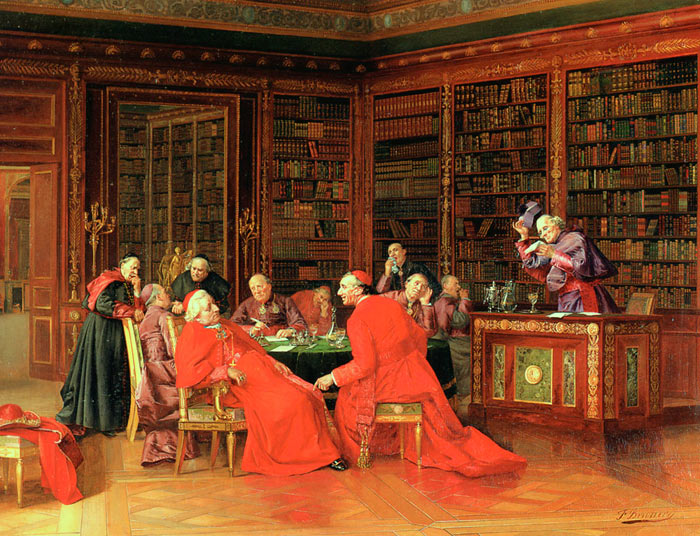 Francois Brunery Oil Painting Reproductions- A Tedious Conference