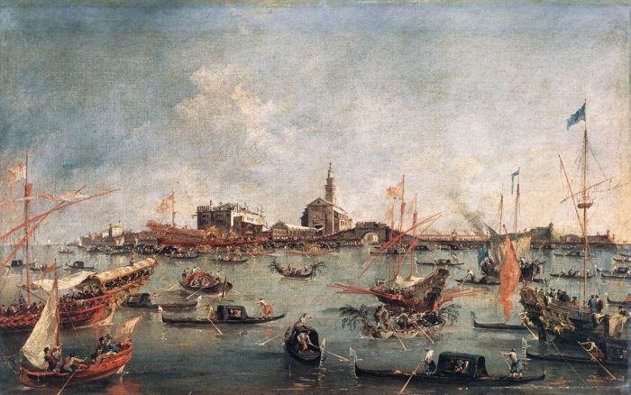 Guardi Reproductions - The Doge on the Bucentaur at San Niccolo del Lido
