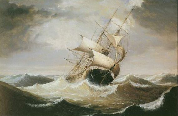three master in rough sea painting, a Fitz Hugh Lane paintings reproduction, we never sell three