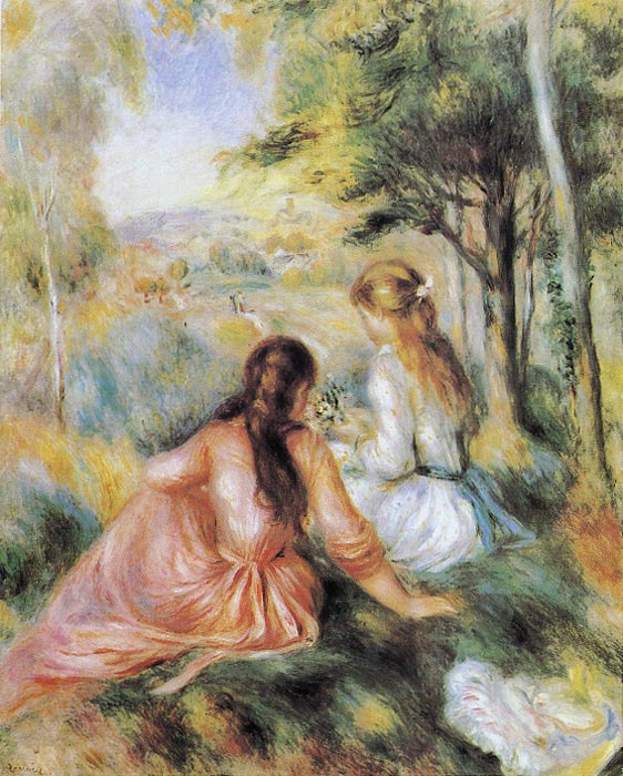 Oil Painting Reproduction of Renoir- On the Meadow